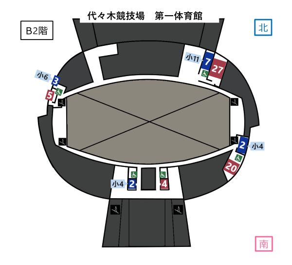地下2階（B1）のトイレマップ